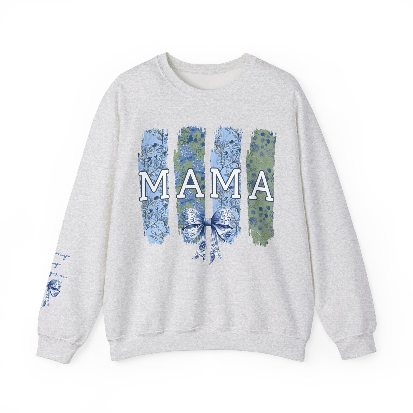 Personalized Brushtroke Toile Coquette Mama Sweatshirt