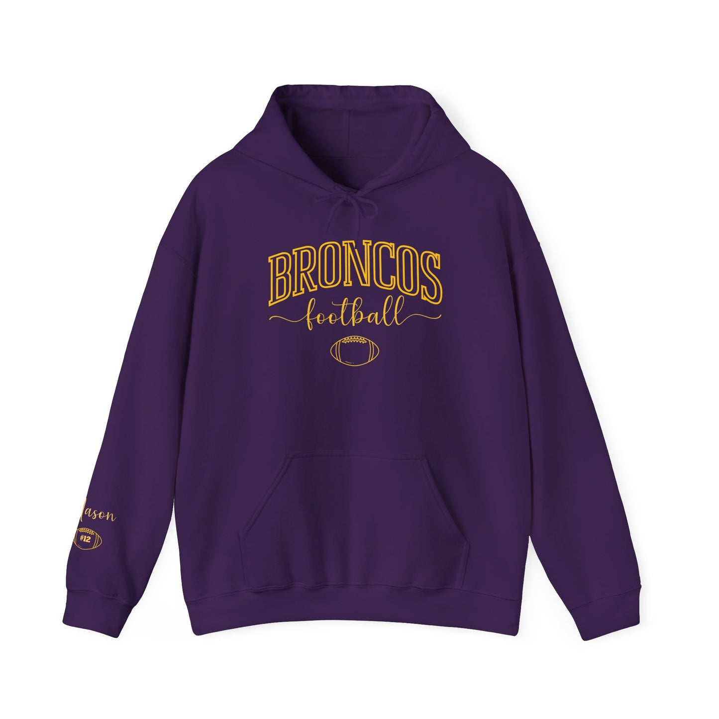 Broncos Customized Football Hooded Sweatshirt - Adult