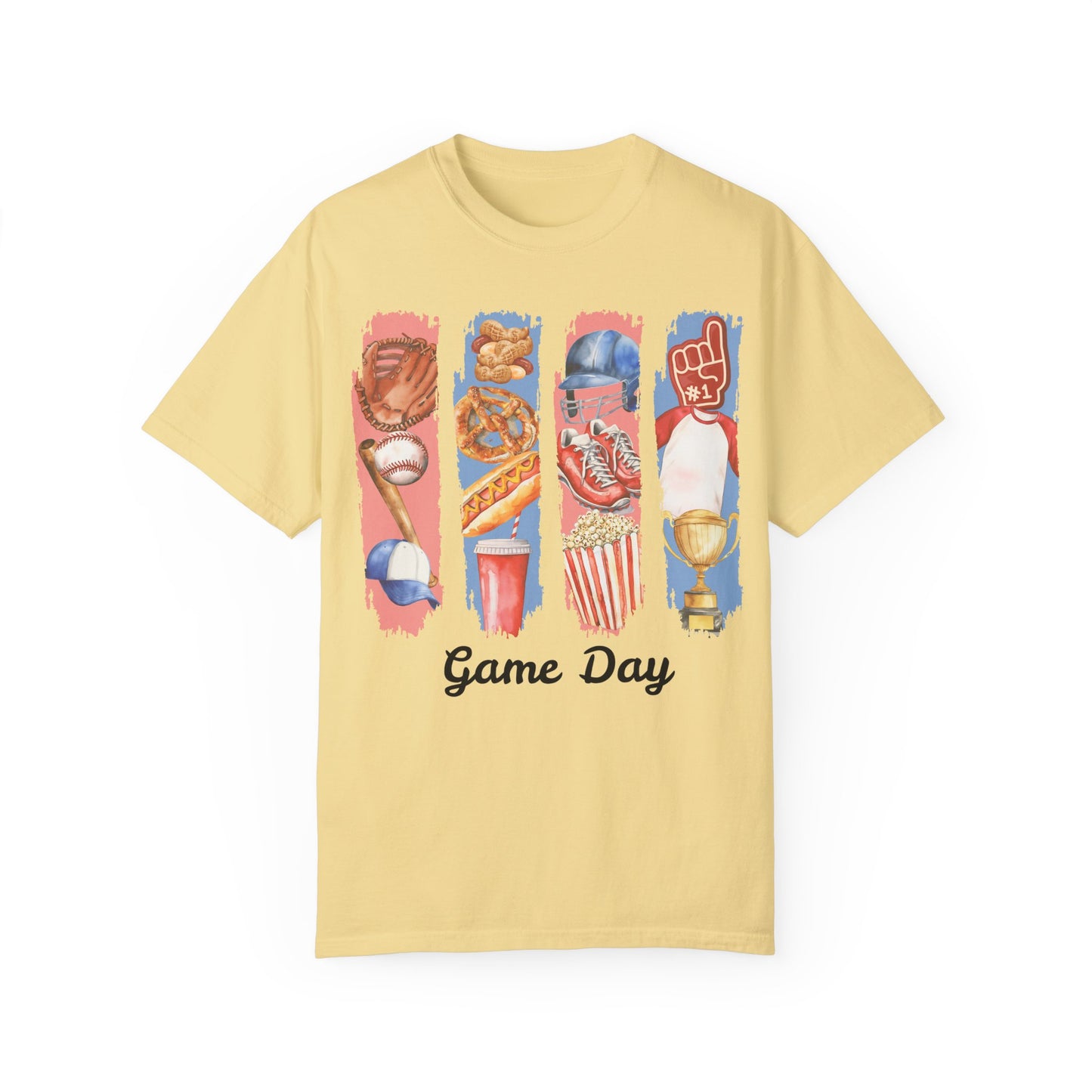 Watercolor Baseball Game Day T-Shirt