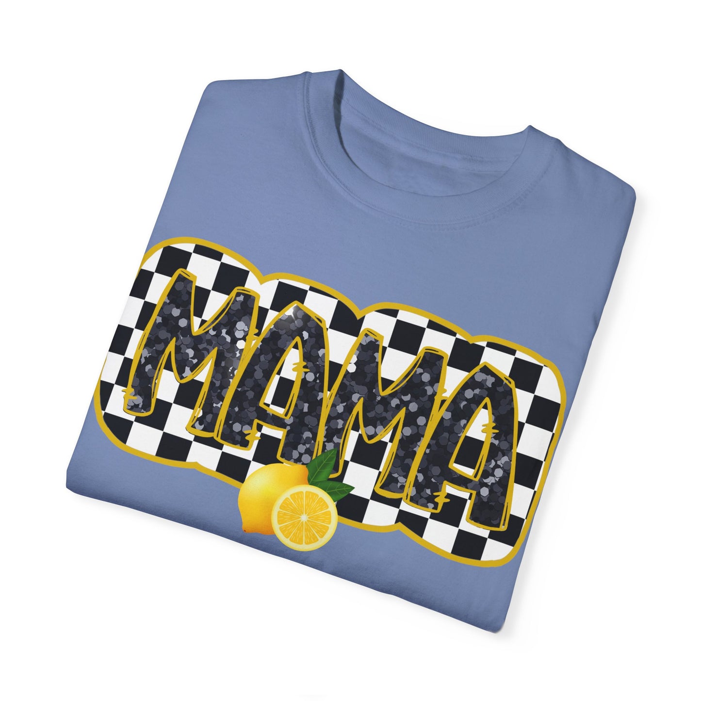 Checkered Lemon Mama T-Shirt, Gift for Mom