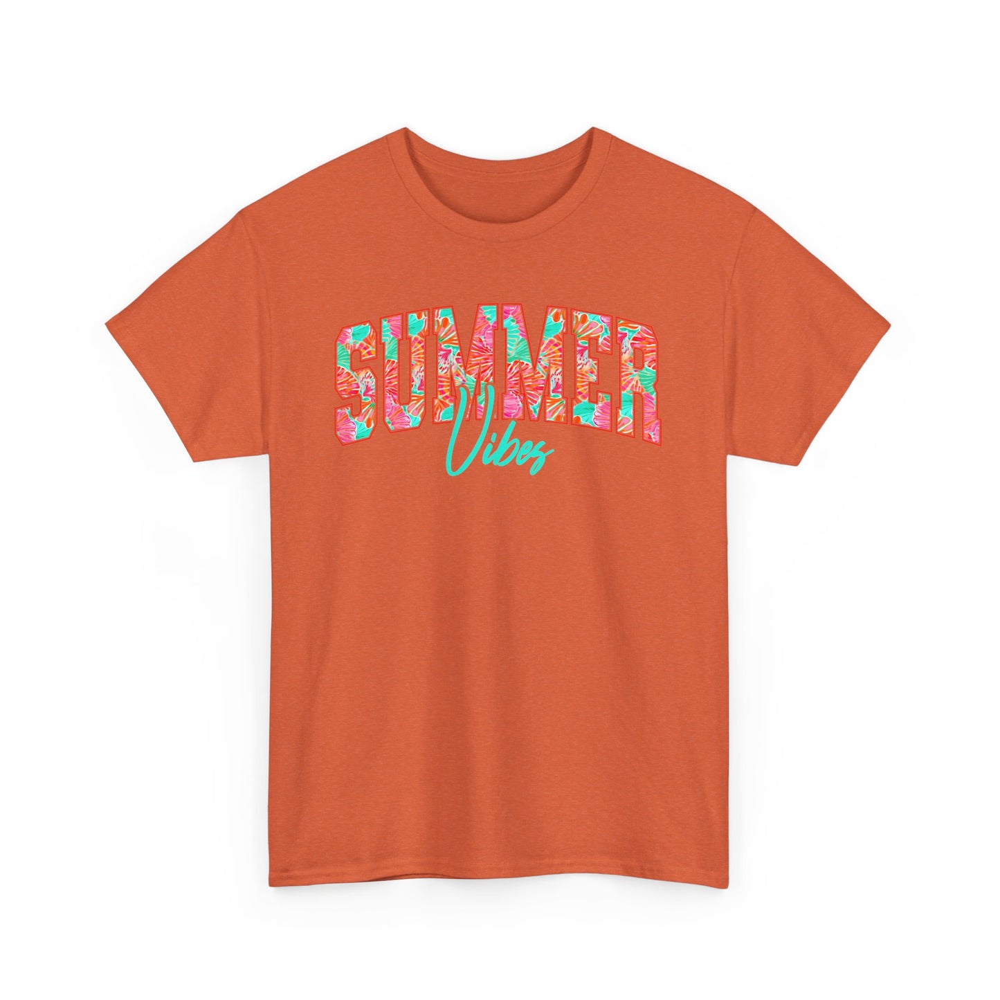 Floral Summer Vibes T-Shirt, Gildan Summer Tshirt