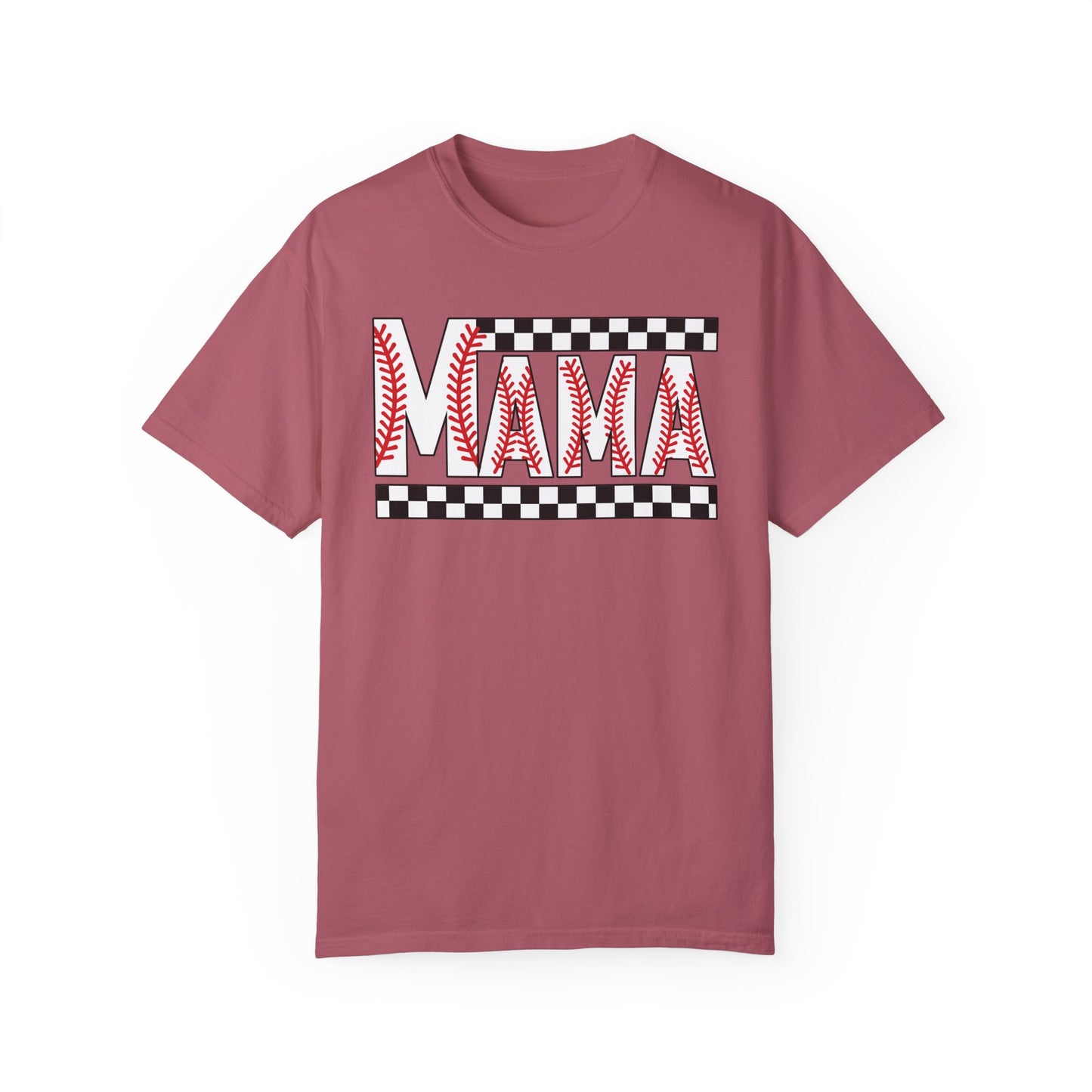 MAMA Baseball Checkered T-Shirt