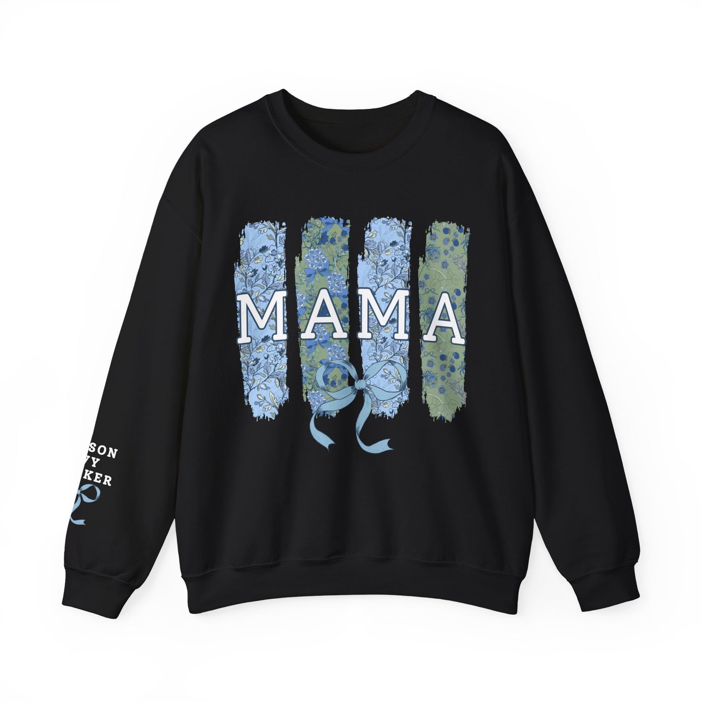 Custom Brushtroke Floral Coquette Mama Sweatshirt