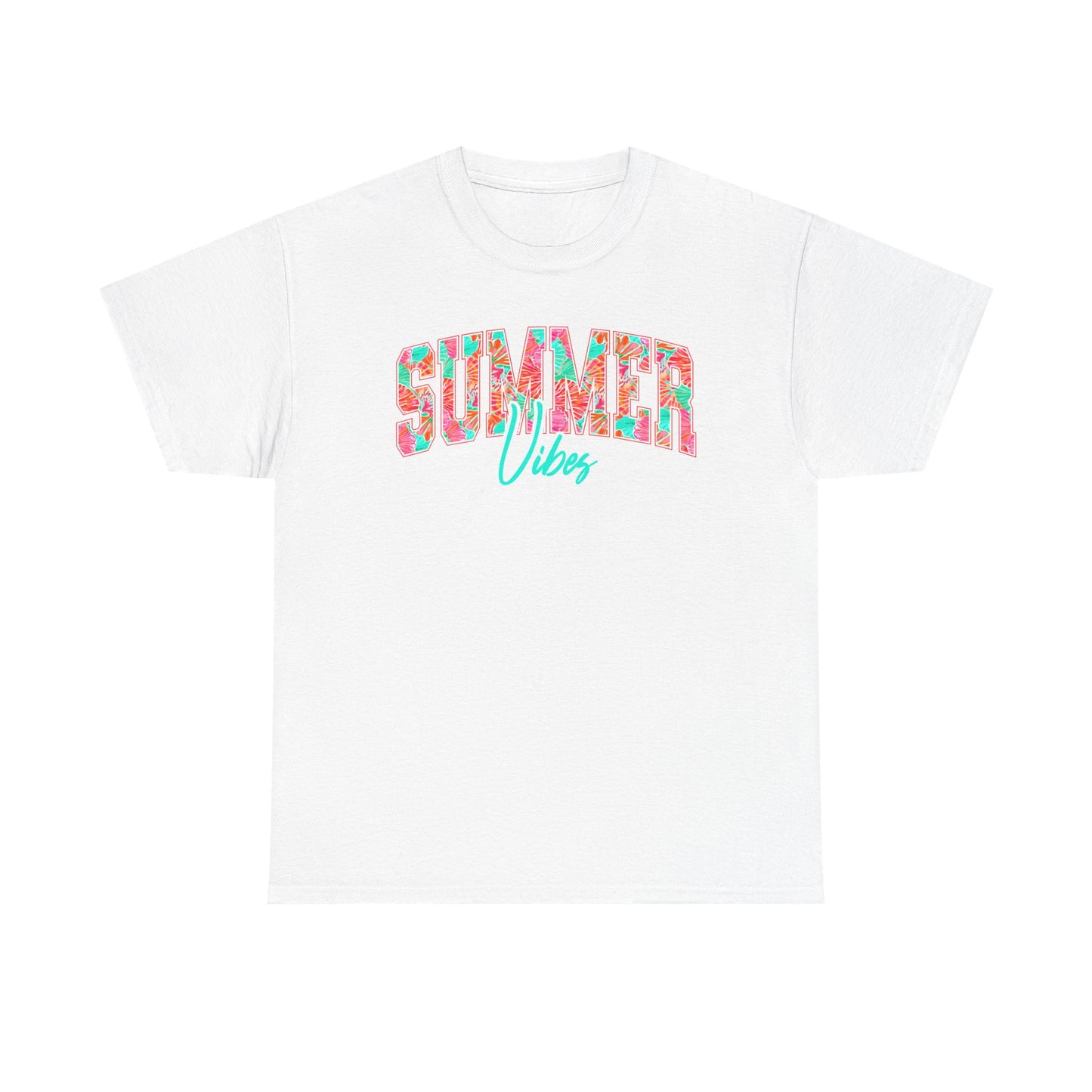 Floral Summer Vibes T-Shirt, Gildan Summer Tshirt