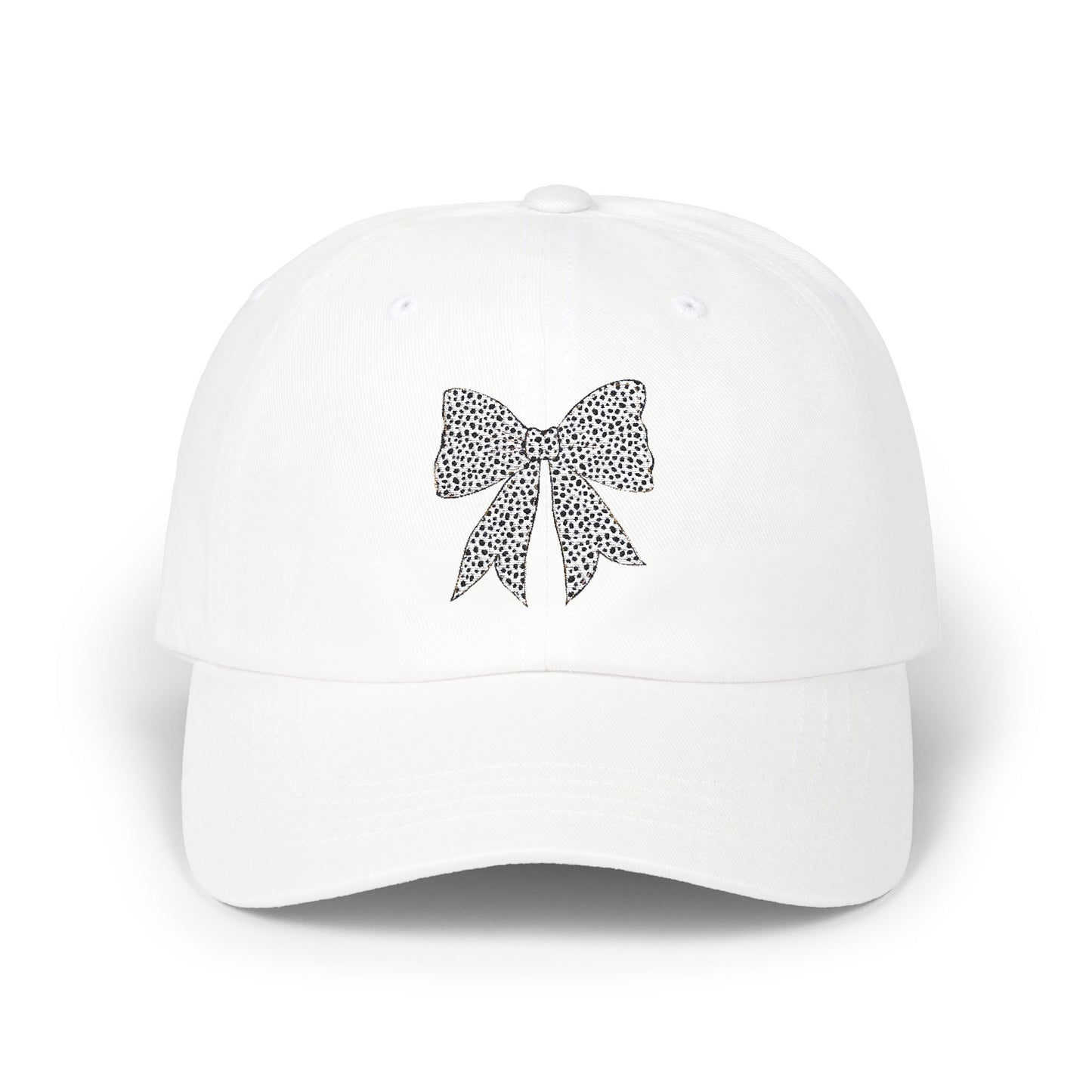 Dalmatian Dot Coquette Bow Embroidered Women's Hat, Mother's Day Gift, Birthday Gift for Mom