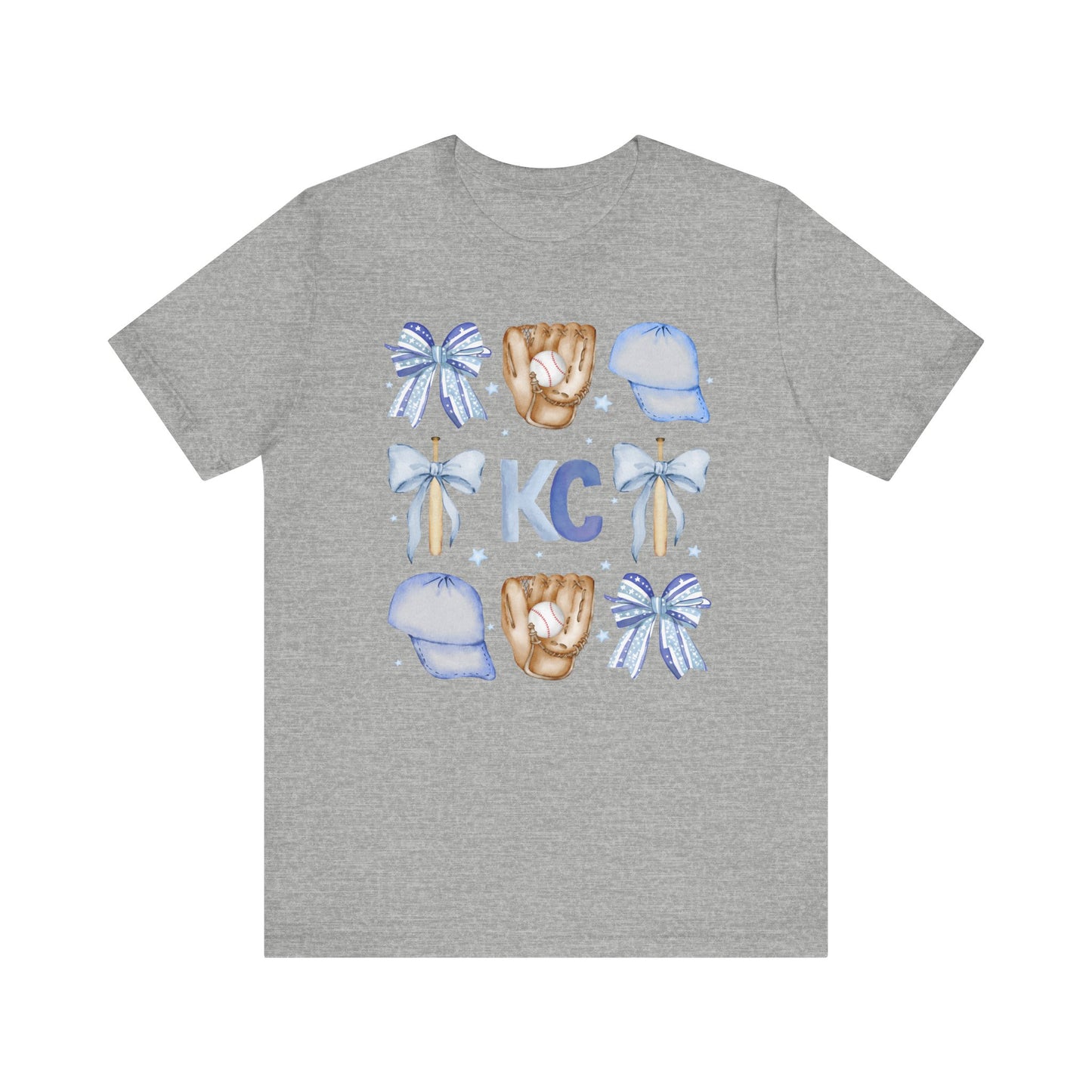Watercolor Grid Kansas City Baseball Shirt