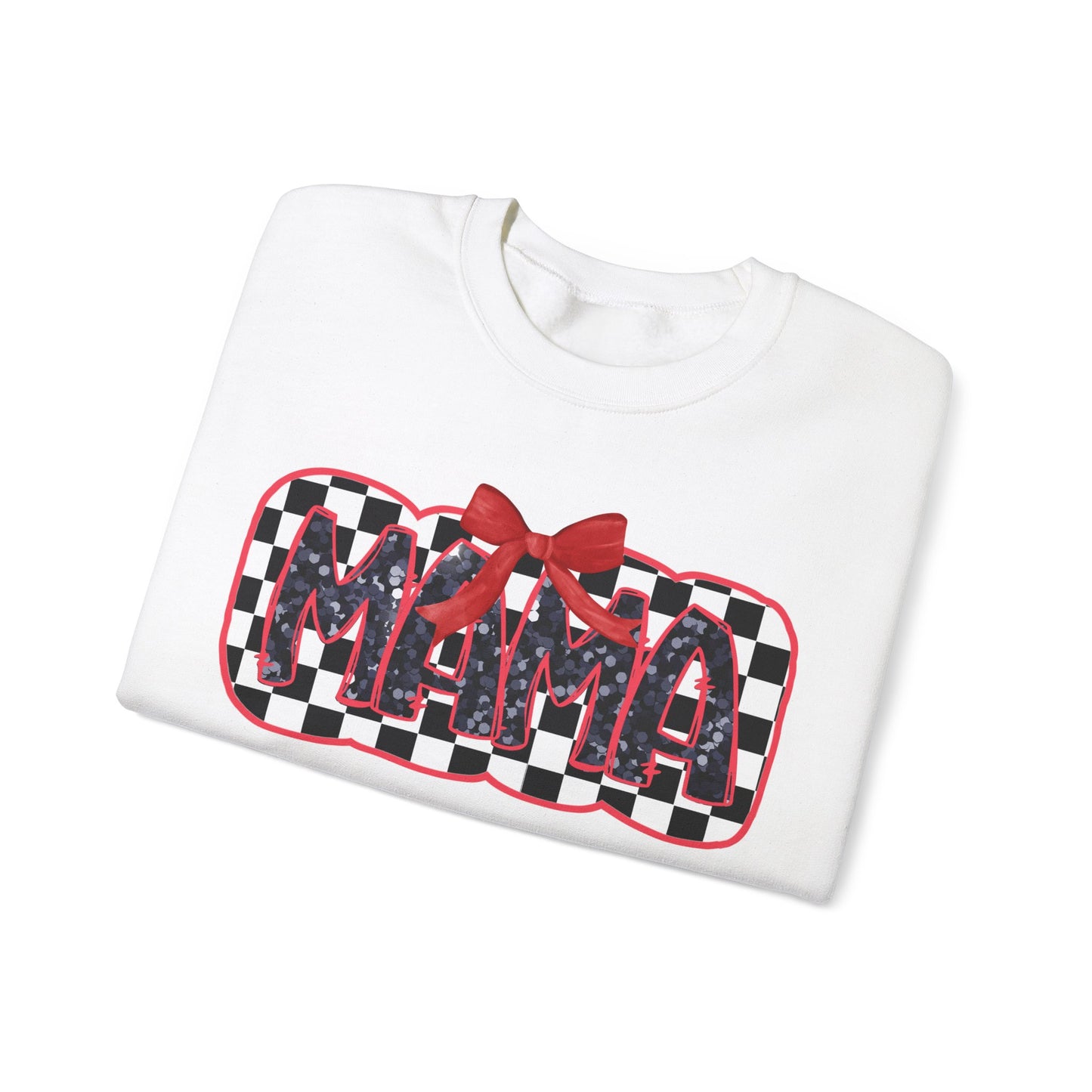 Personalized Checkered Coquette Mama Sweatshirt
