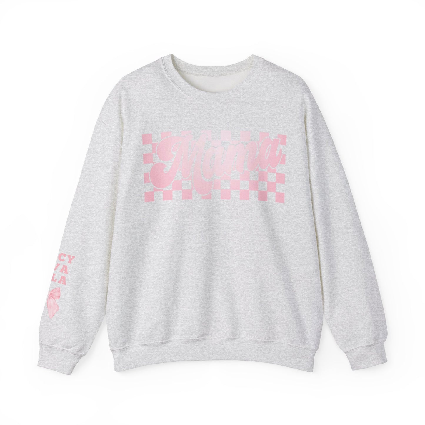Personalized Checkered Mama Sweatshirt