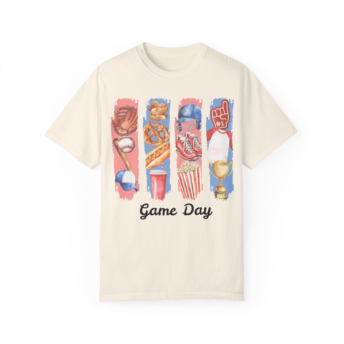Watercolor Baseball Game Day T-Shirt