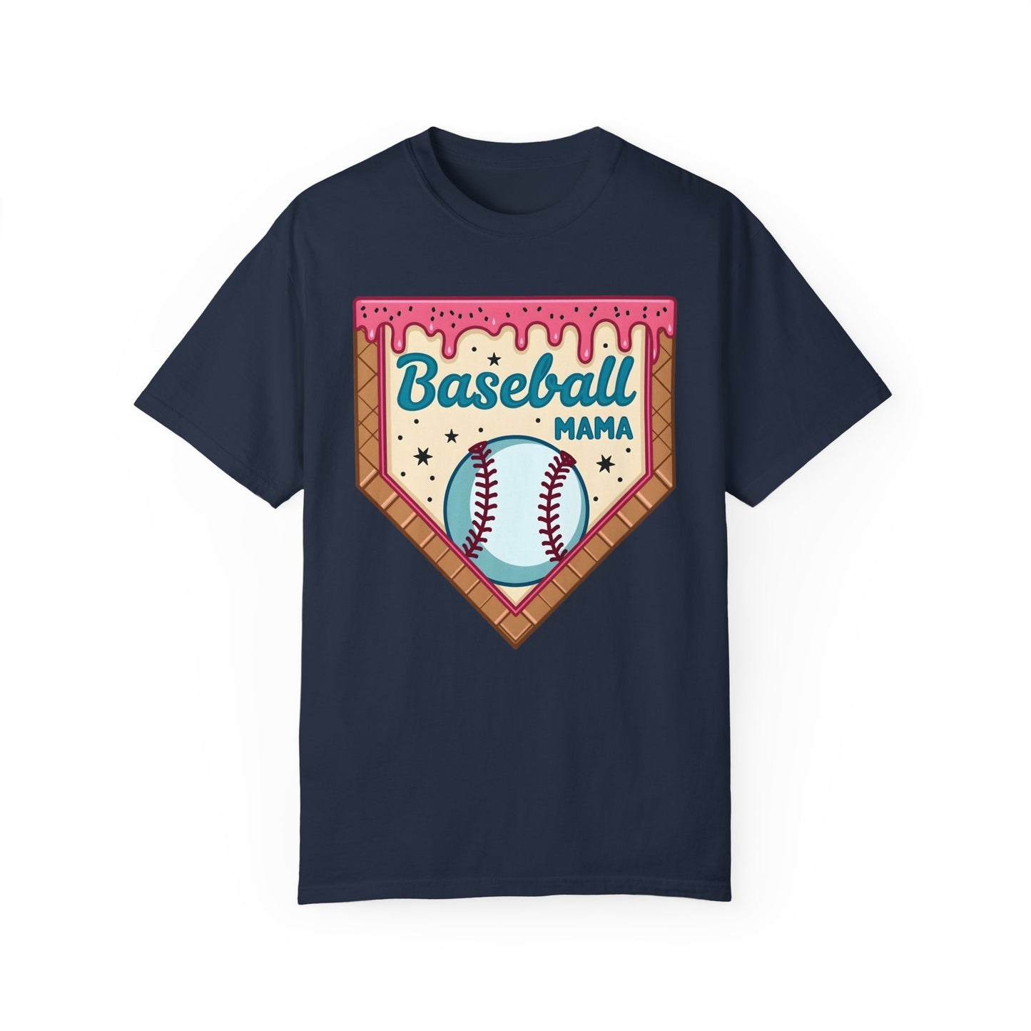 Drippy Ice Cream Cone Baseball Mama T-Shirt