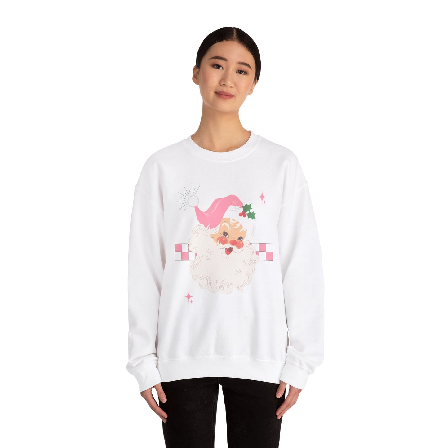 Checkerboard Laughing Santa Sweatshirt