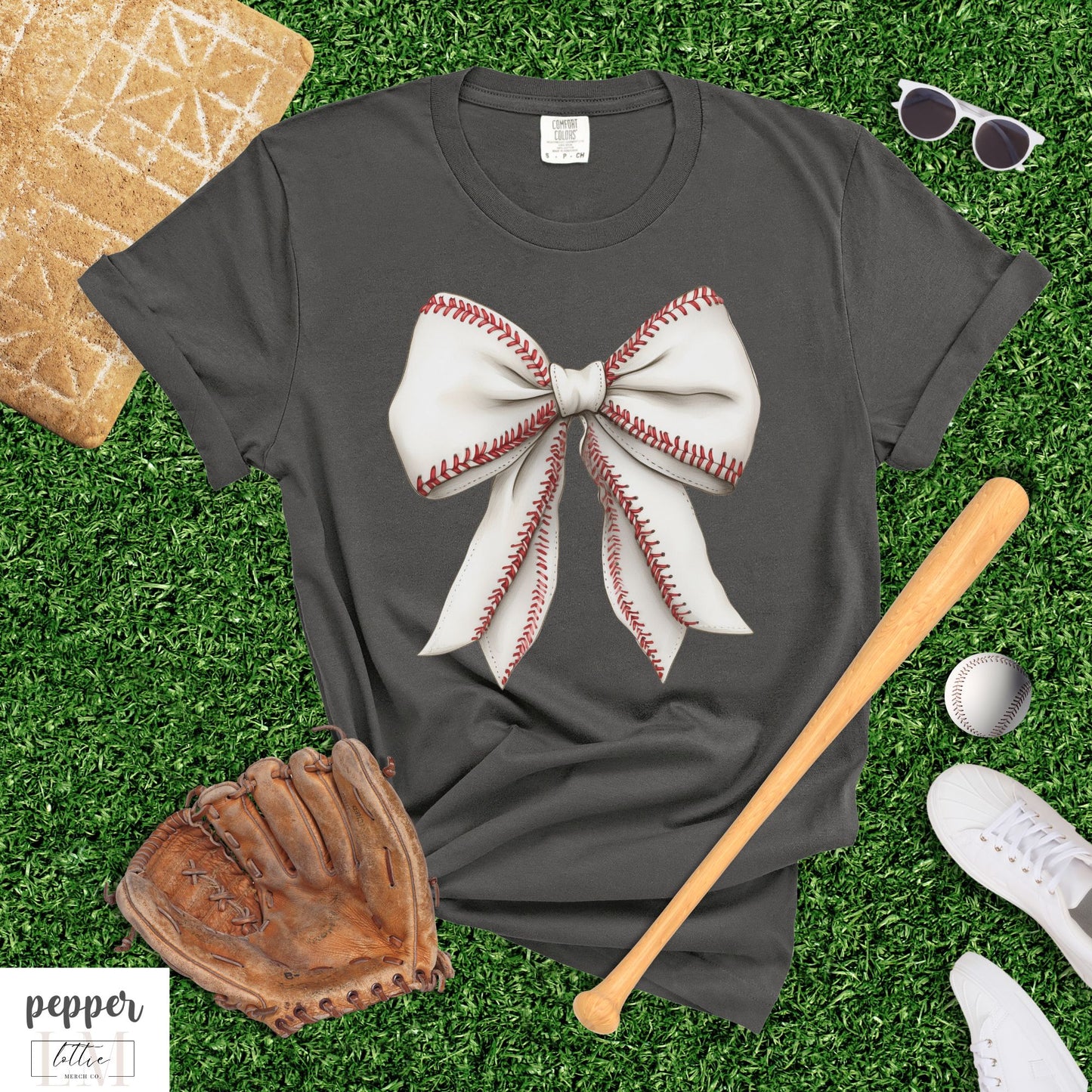 Baseball Coquette Bow T-Shirt