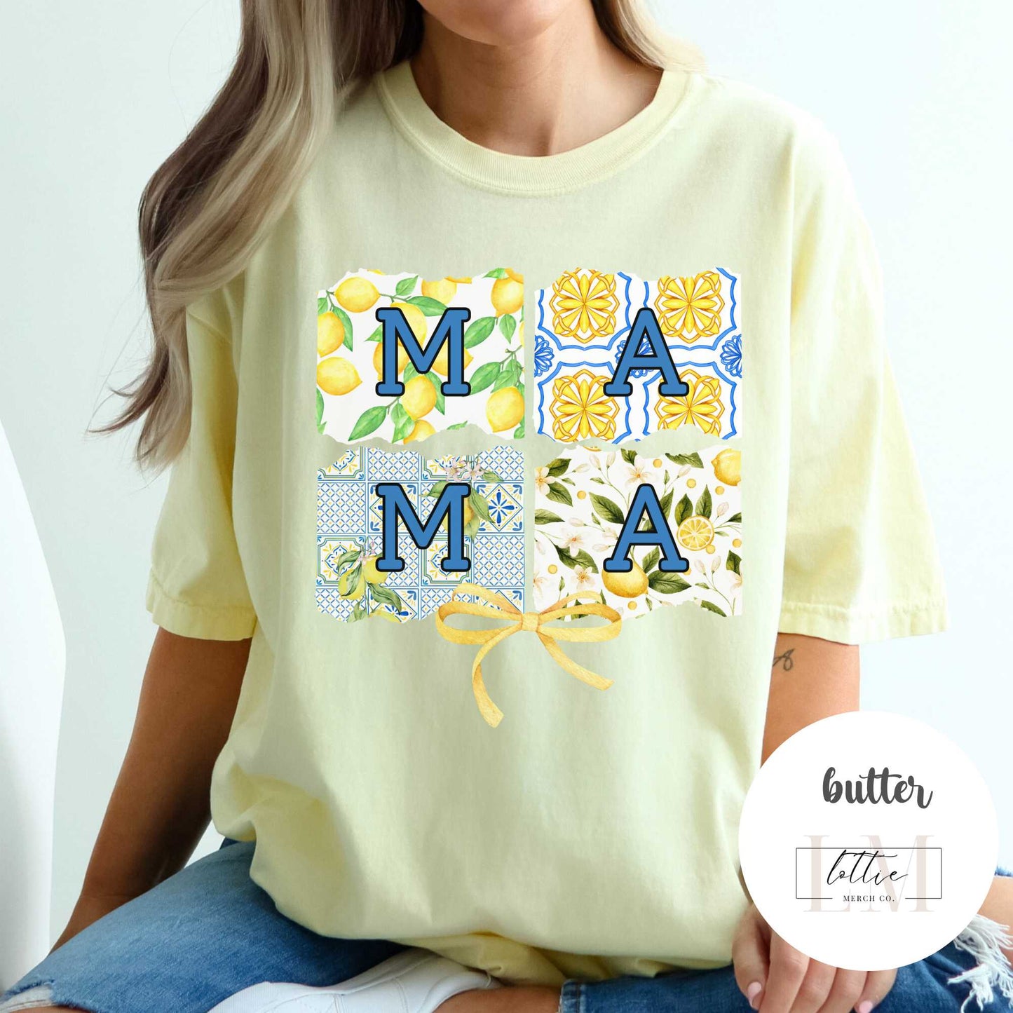 Coquette Mama Lemon Bow T-Shirt