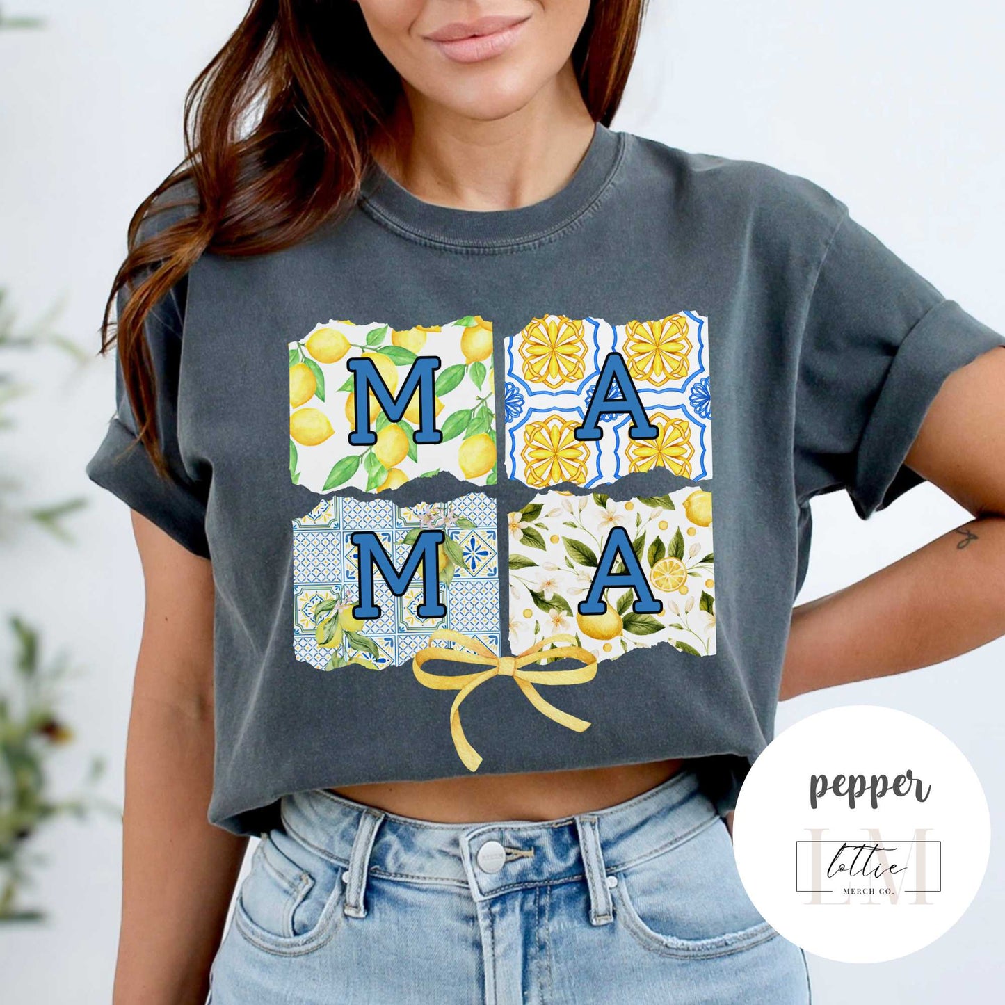 Coquette Mama Lemon Bow T-Shirt