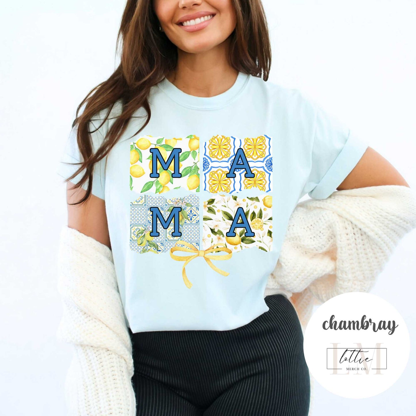 Coquette Mama Lemon Bow T-Shirt