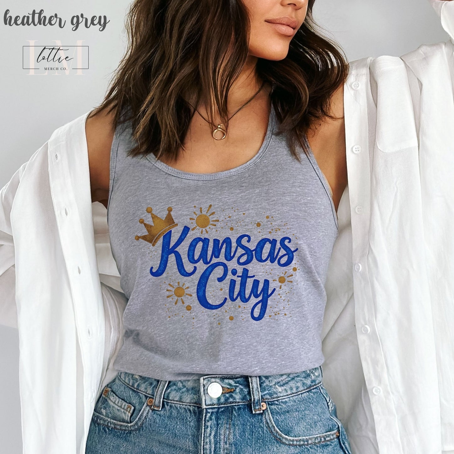 Kansas City Baseball Women's Racerback Tank, Kansas City Baseball Tank Top, KC Baseball T-shirt