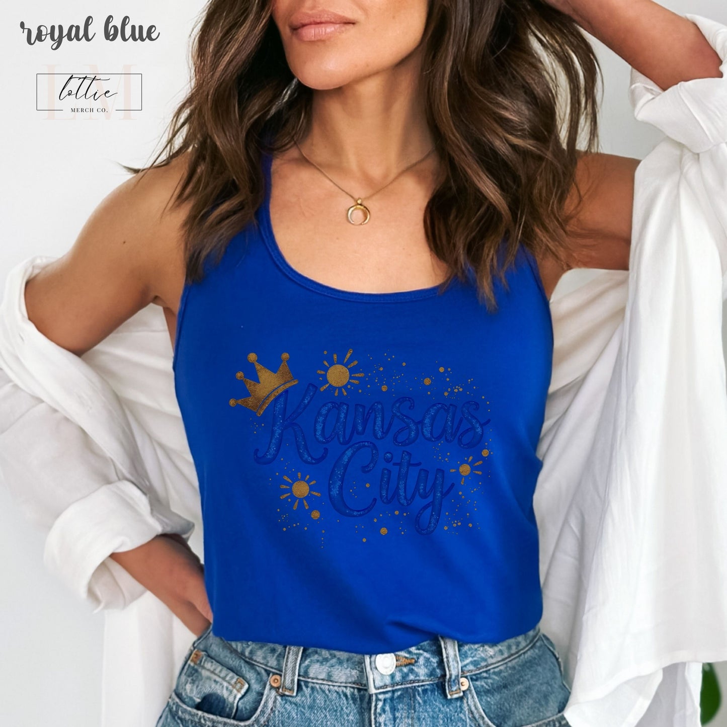 Kansas City Baseball Women's Racerback Tank, Kansas City Baseball Tank Top, KC Baseball T-shirt