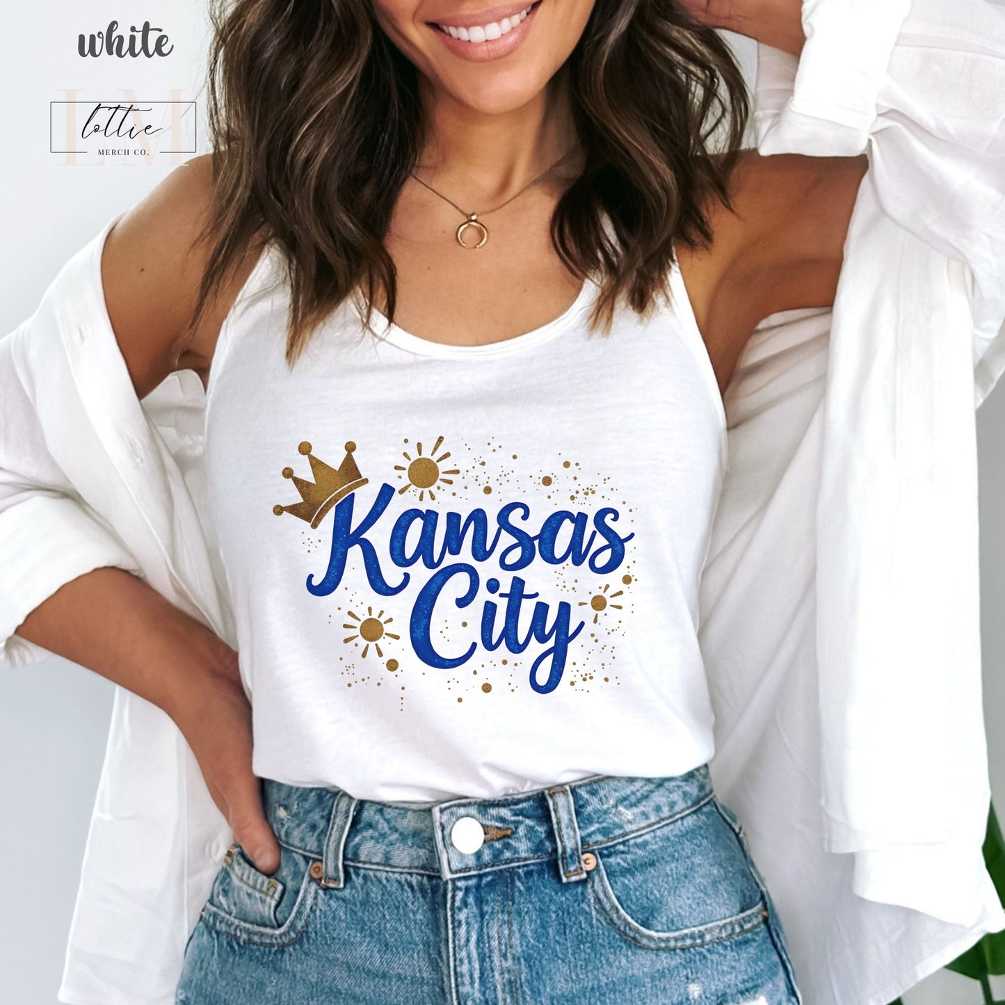 Kansas City Baseball Women's Racerback Tank, Kansas City Baseball Tank Top, KC Baseball T-shirt