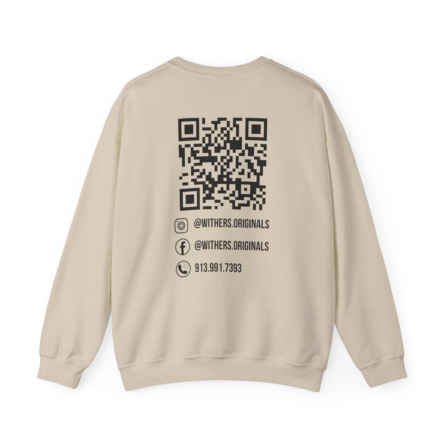 Custom Logo, Socials, QR Code Sweatshirt
