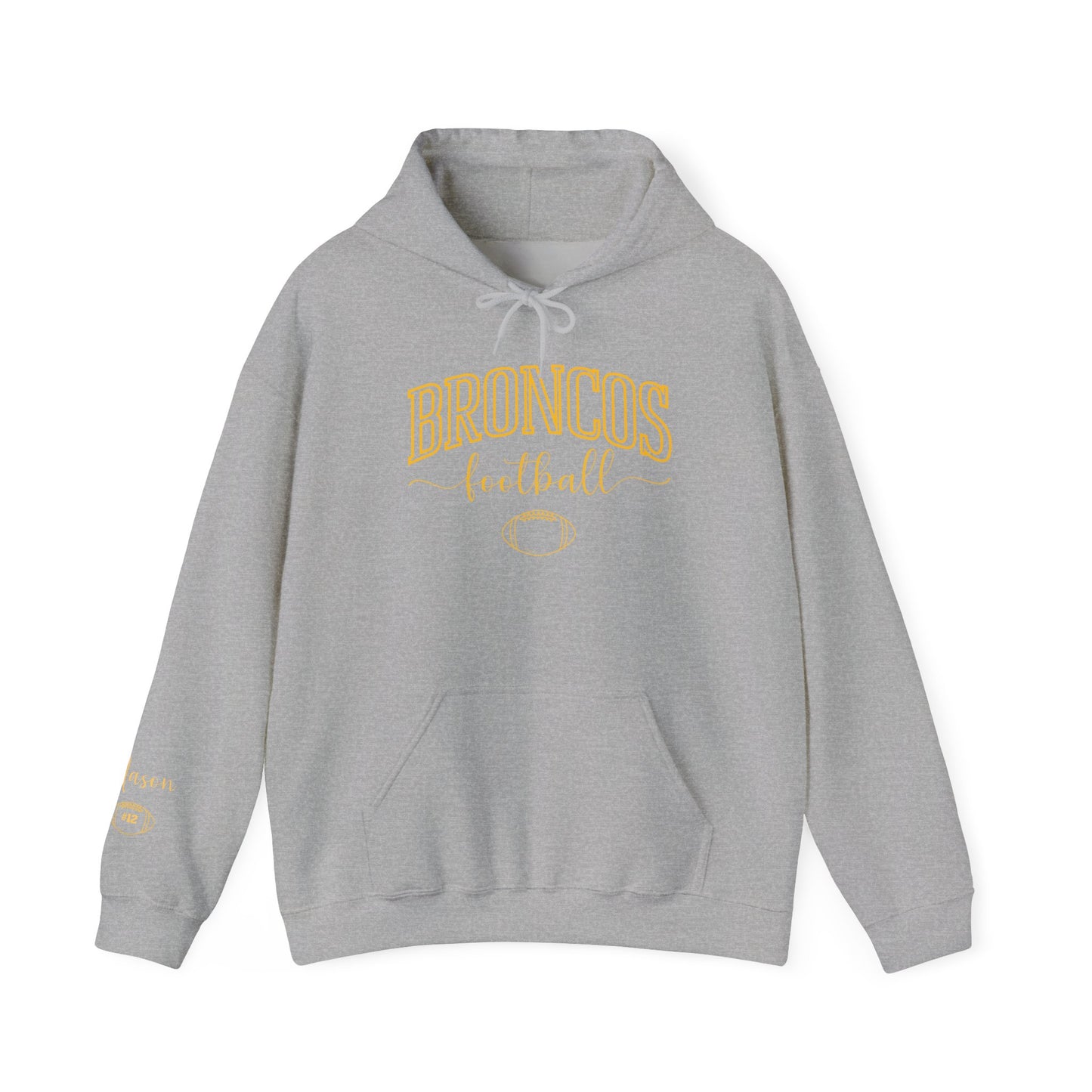 Broncos Customized Football Hooded Sweatshirt - Adult