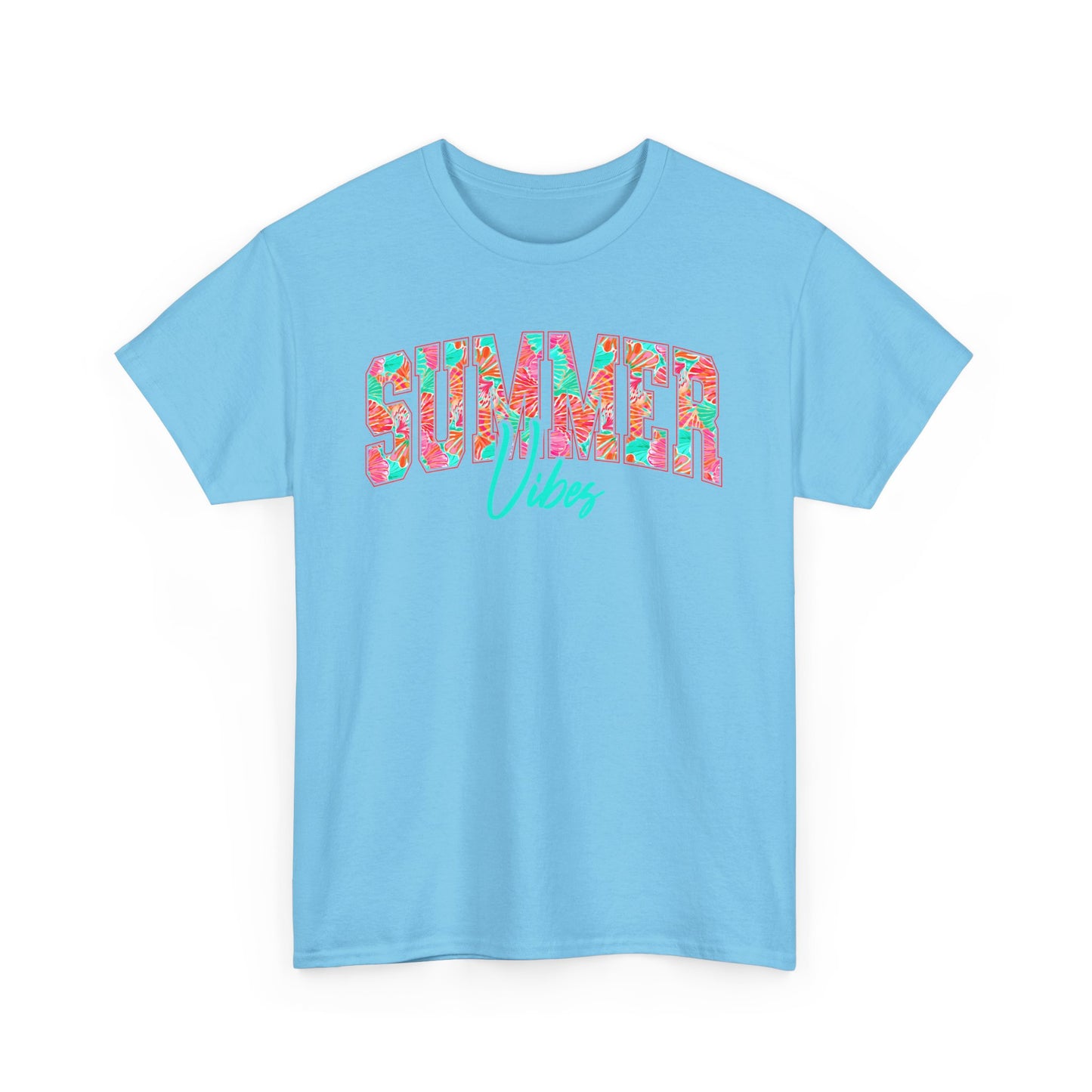 Floral Summer Vibes T-Shirt, Gildan Summer Tshirt