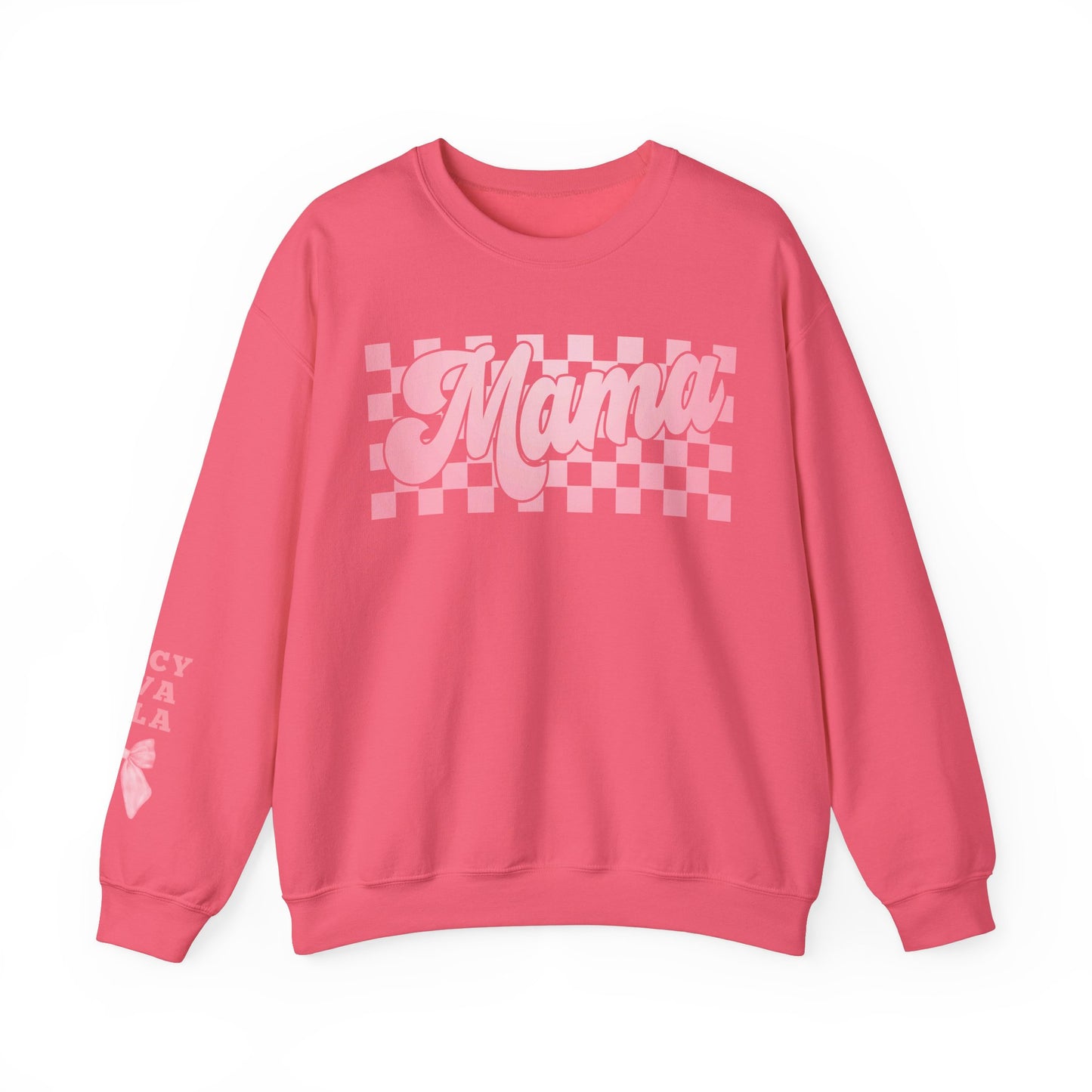Personalized Checkered Mama Sweatshirt