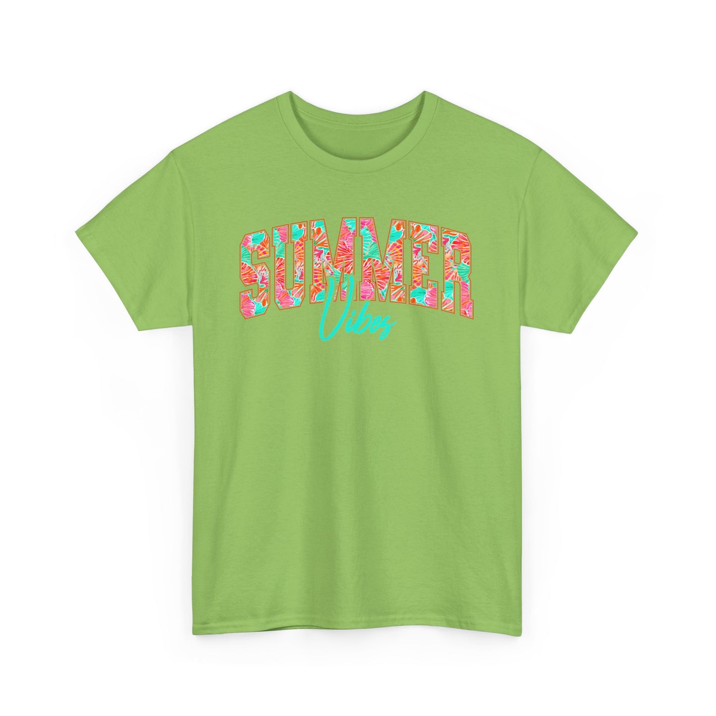 Floral Summer Vibes T-Shirt, Gildan Summer Tshirt
