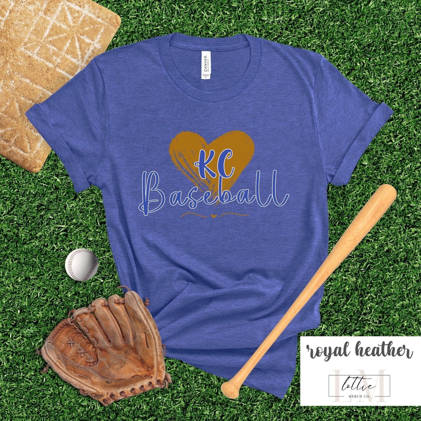 Kansas City Baseball Heart T-Shirt