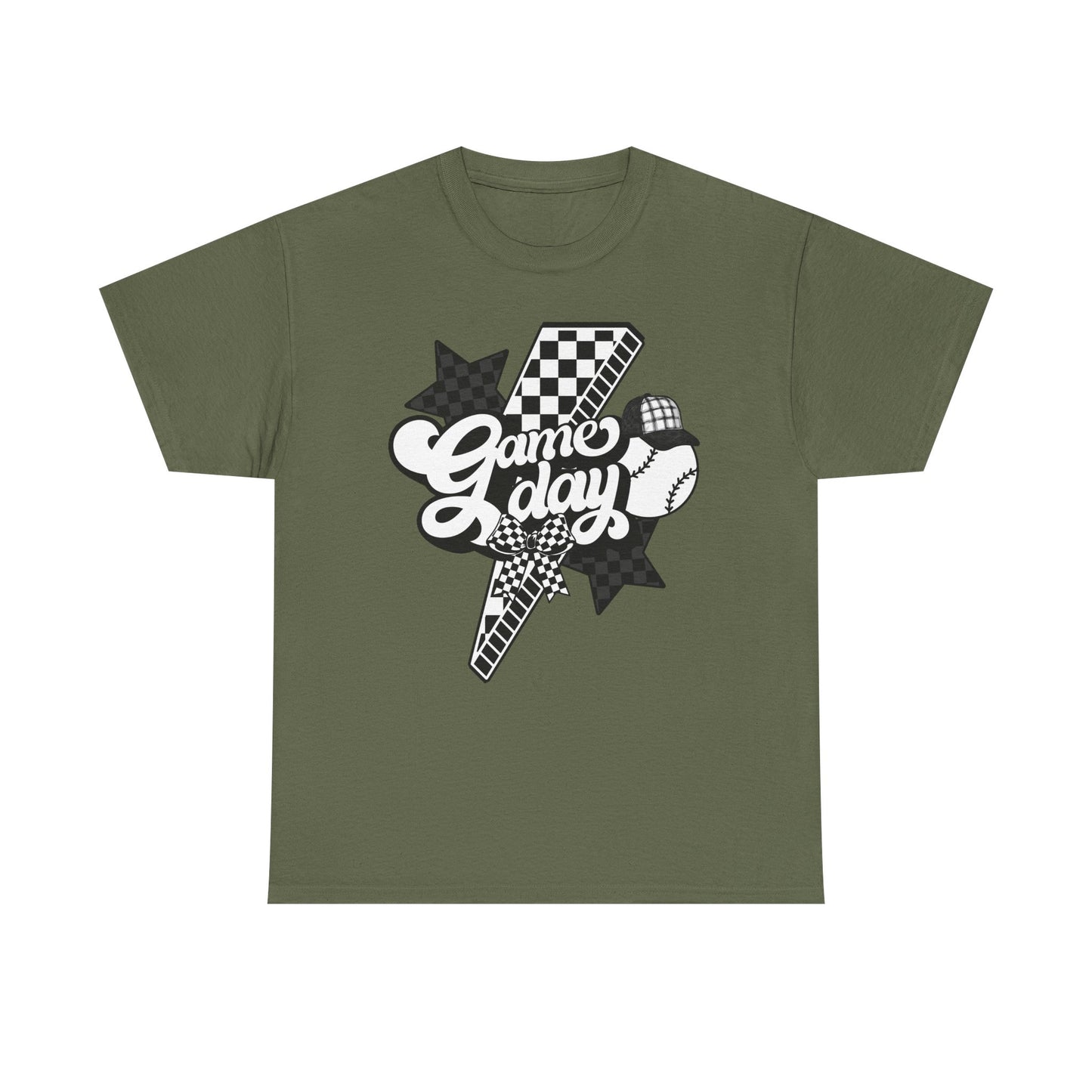 Game Day Checkered Baseball T-Shirt
