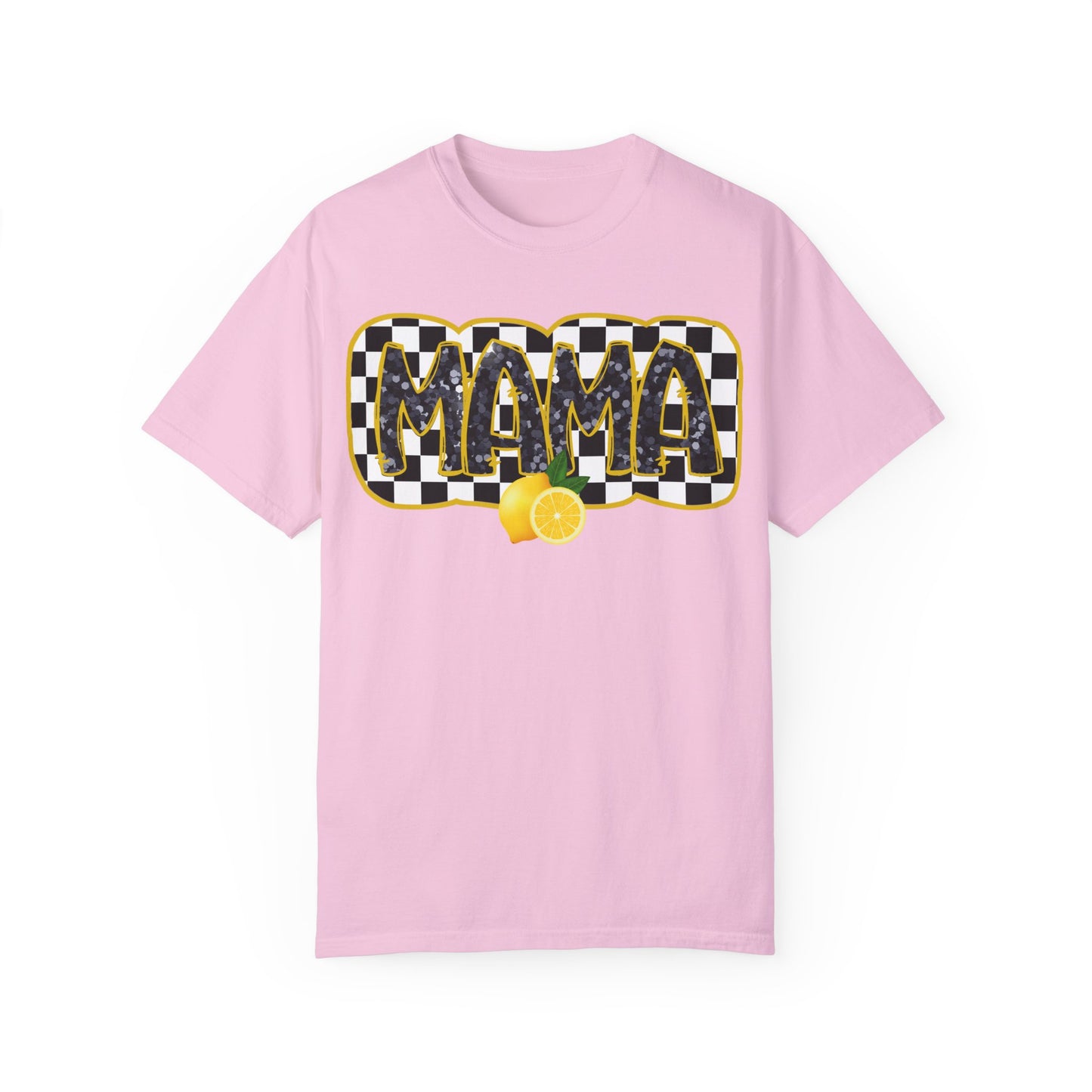 Checkered Lemon Mama T-Shirt, Gift for Mom