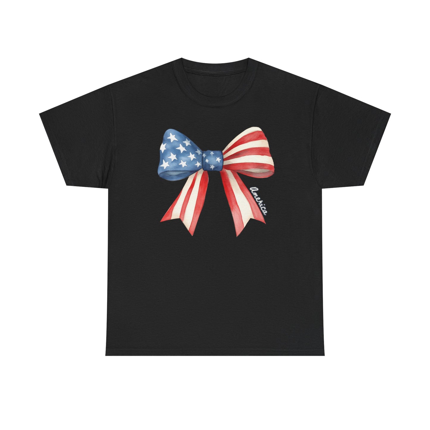 USA Flag Coquette Bow Mama Tee