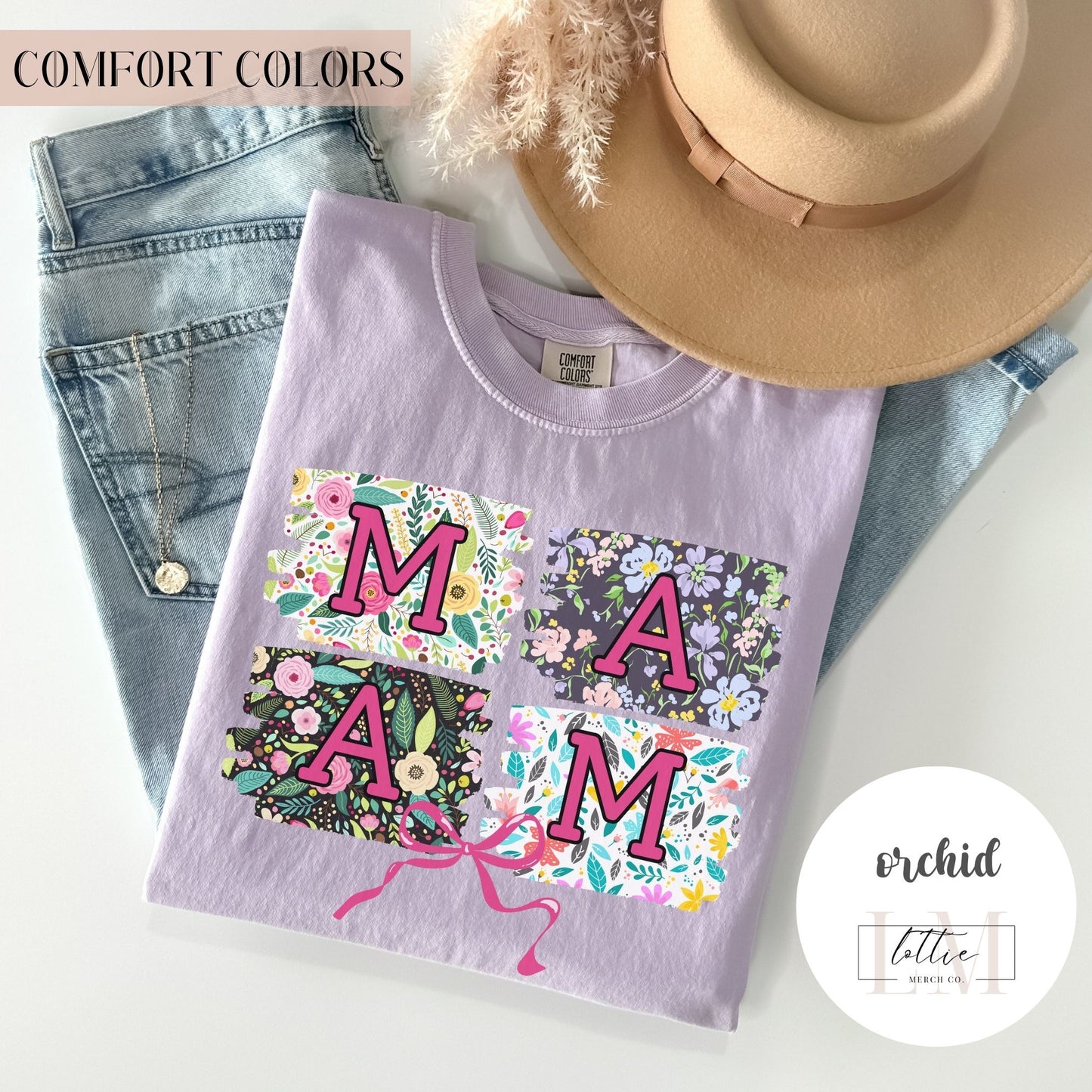 Floral Square Mama T-Shirt