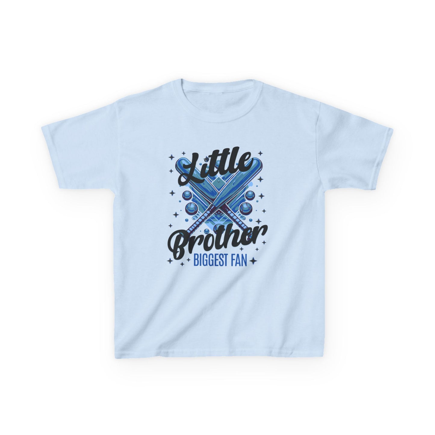 Kids Little Brother Biggest Baseball Softball Fan Tee