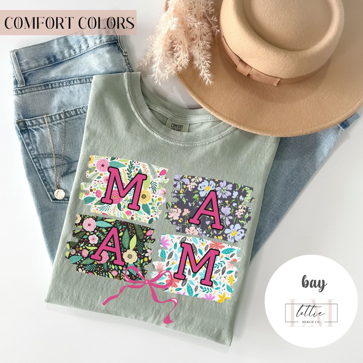 Floral Square Mama T-Shirt
