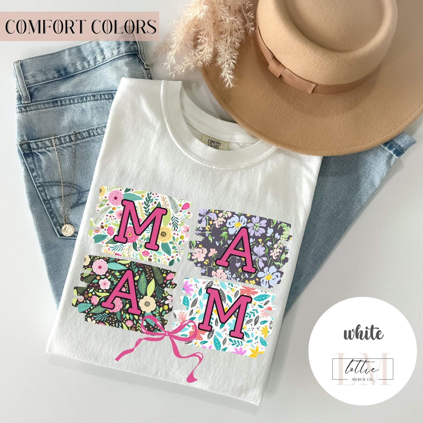 Floral Square Mama T-Shirt