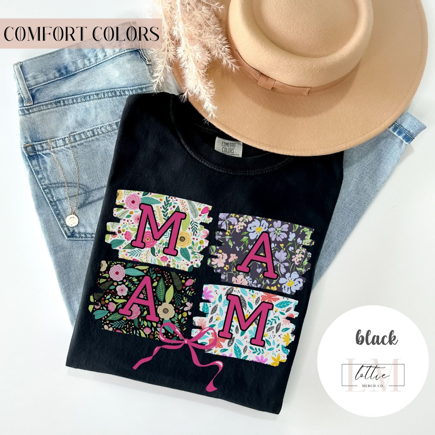 Floral Square Mama T-Shirt