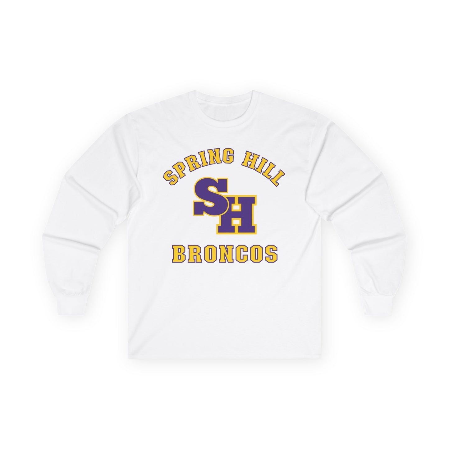 Spring Hill Broncos Long Sleeve Tee with Number & Name