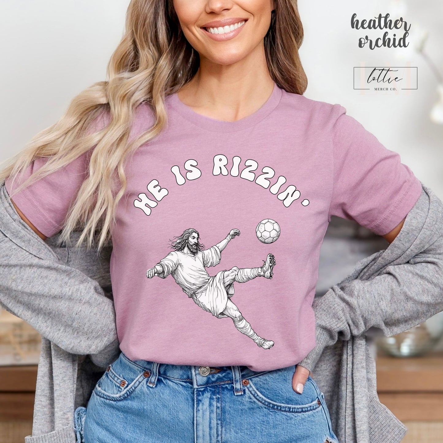 He Is Rizzin' Unisex Jersey Tee | Funny Soccer T-Shirt