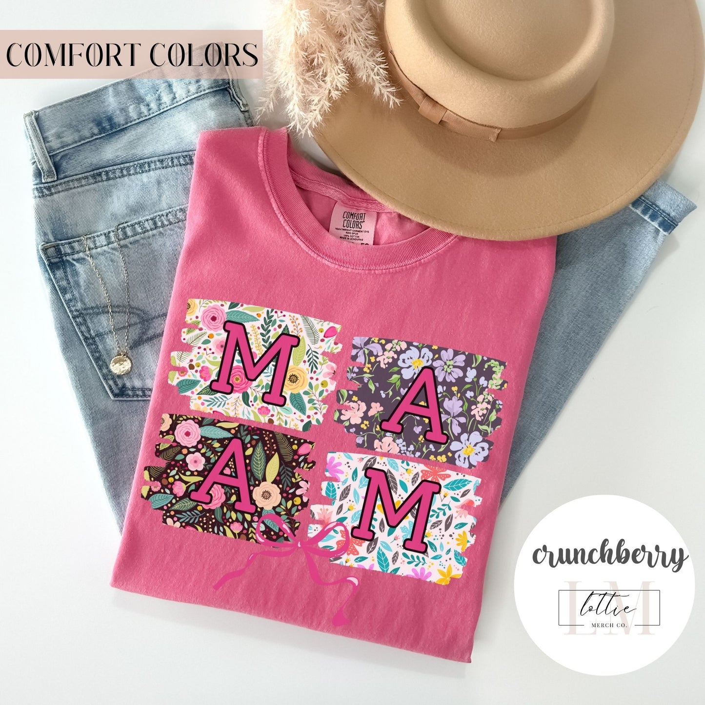 Floral Square Mama T-Shirt