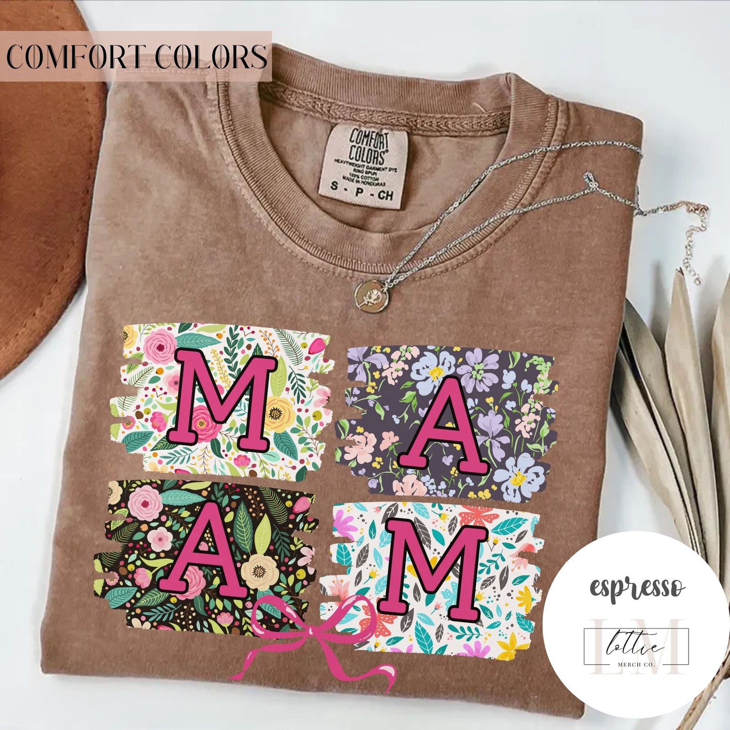 Floral Square Mama T-Shirt