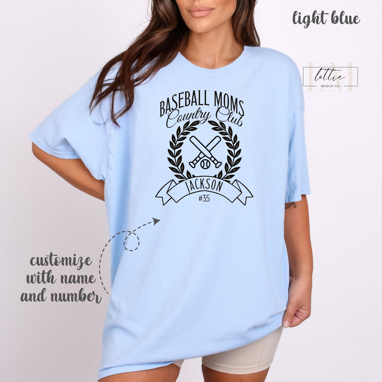 Personalized Baseball Moms Country Club T-Shirt