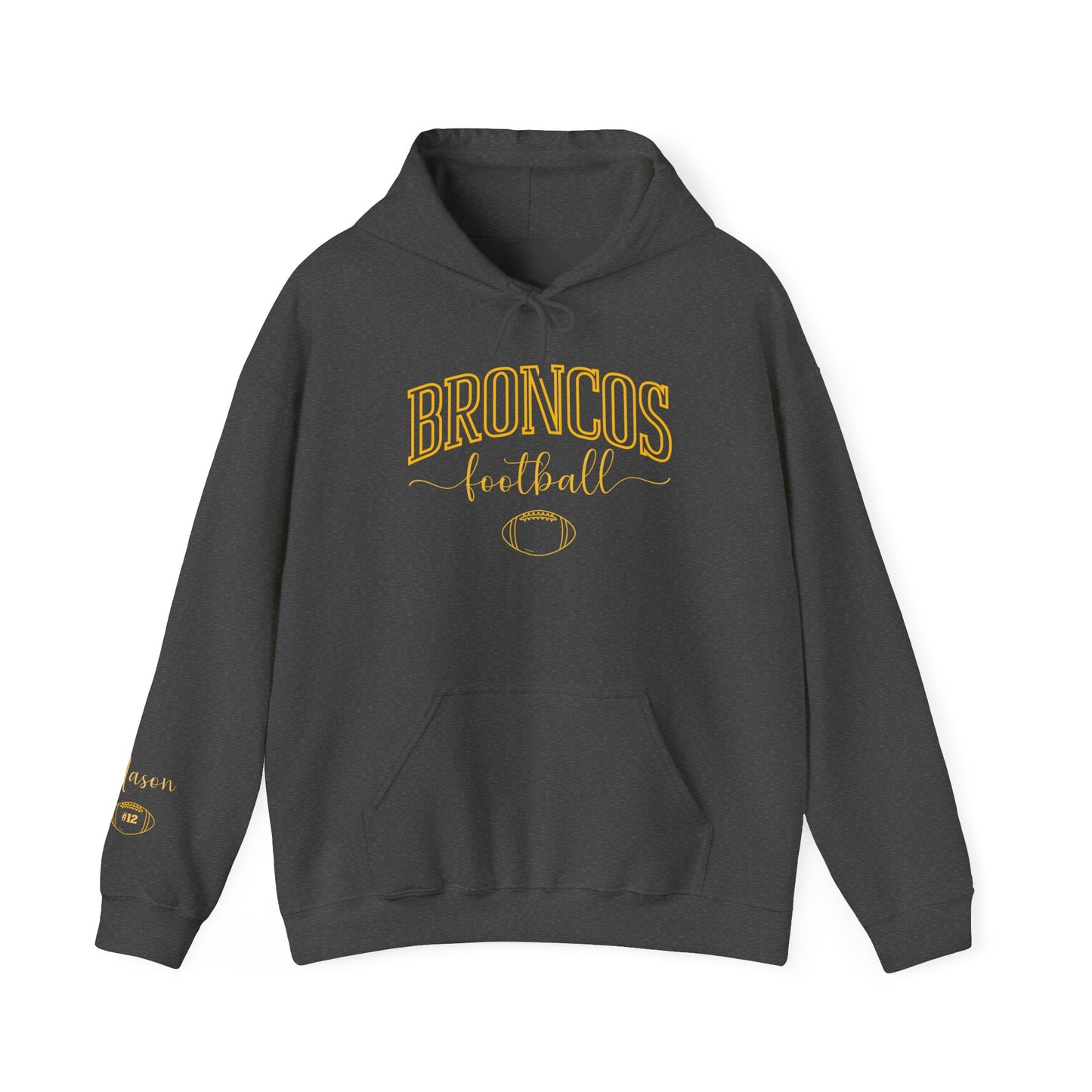Broncos Customized Football Hooded Sweatshirt - Adult