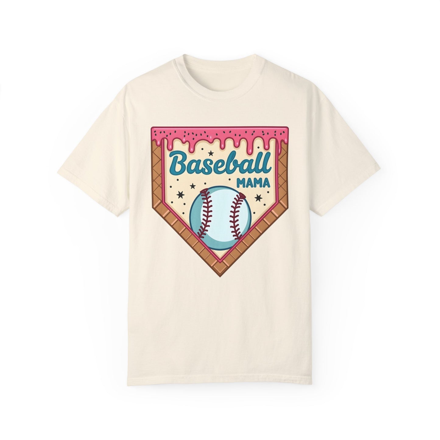 Drippy Ice Cream Cone Baseball Mama T-Shirt