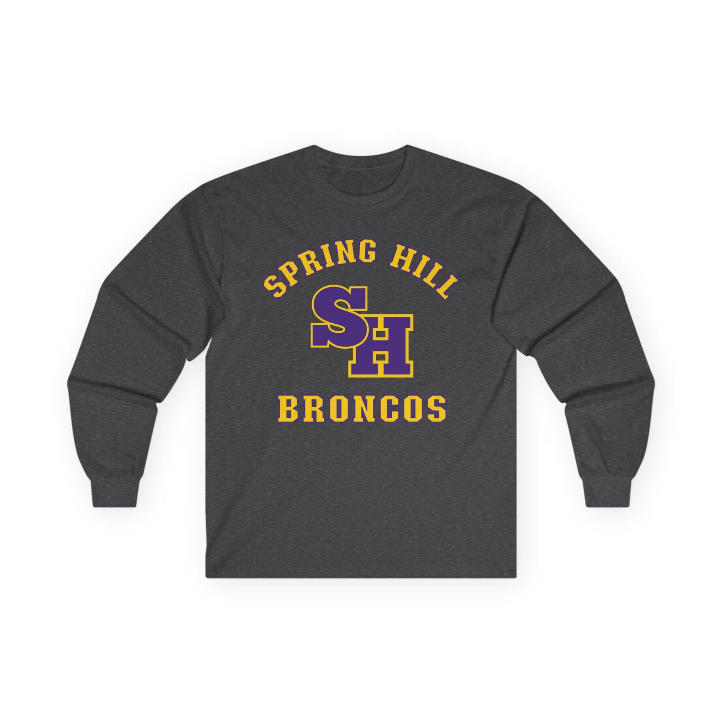 Spring Hill Broncos Long Sleeve Tee with Number & Name