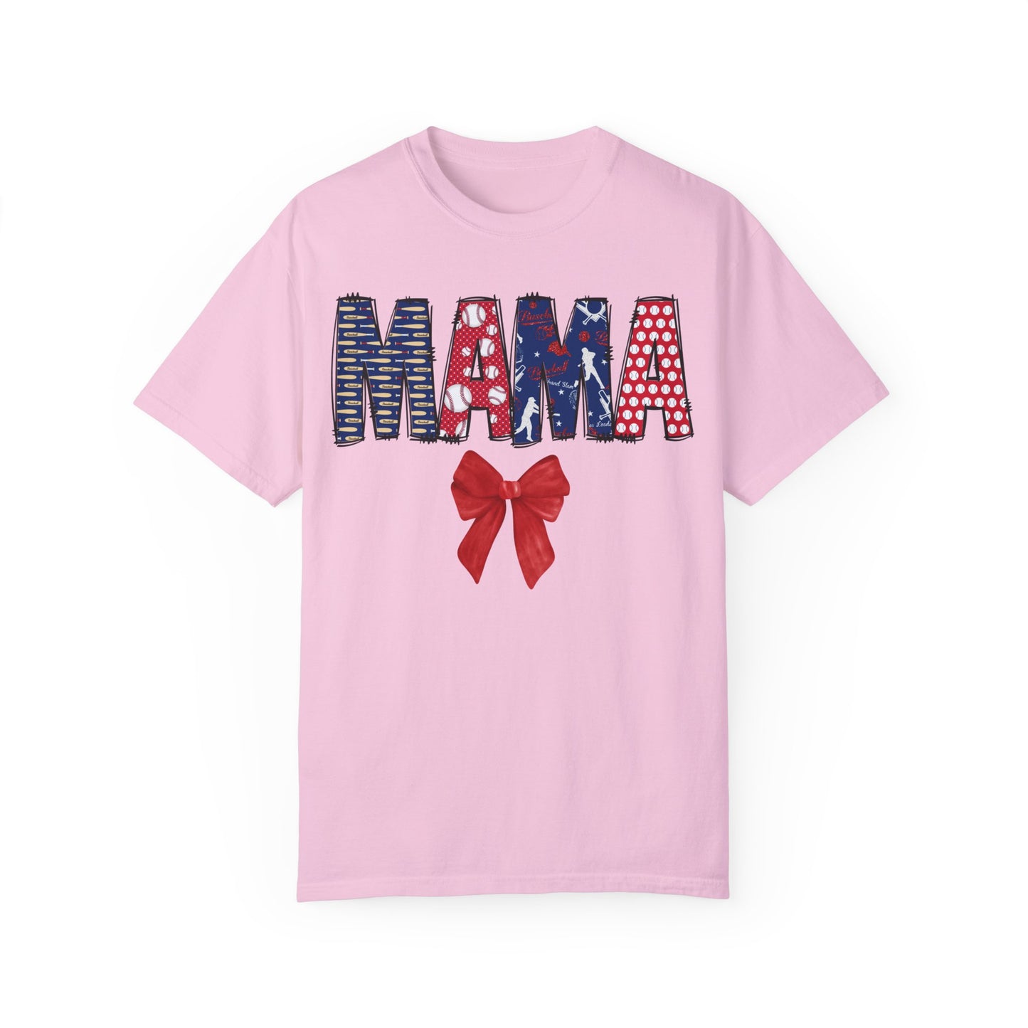 Coquette Baseball Mama Doodle Letter T-Shirt