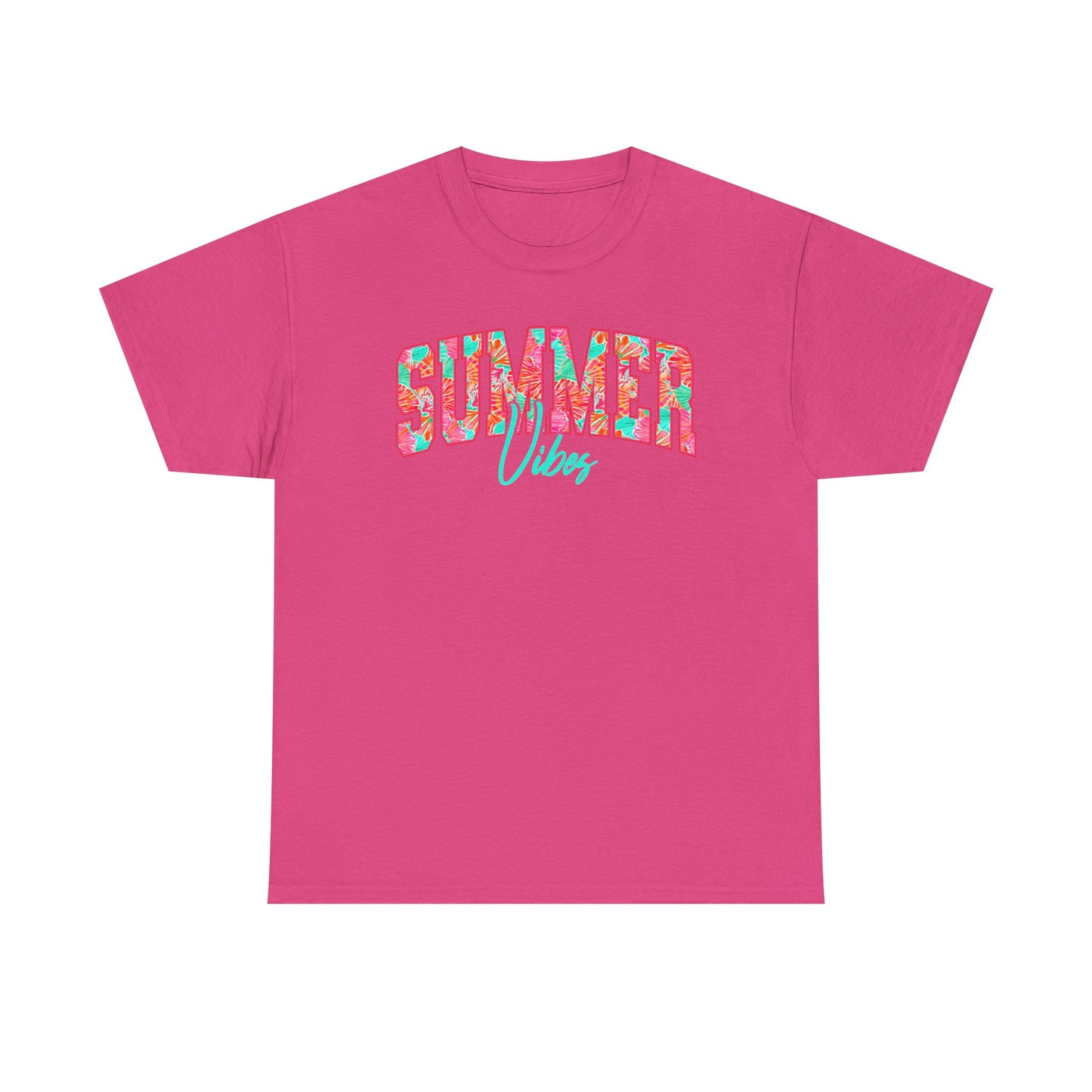 Floral Summer Vibes T-Shirt, Gildan Summer Tshirt
