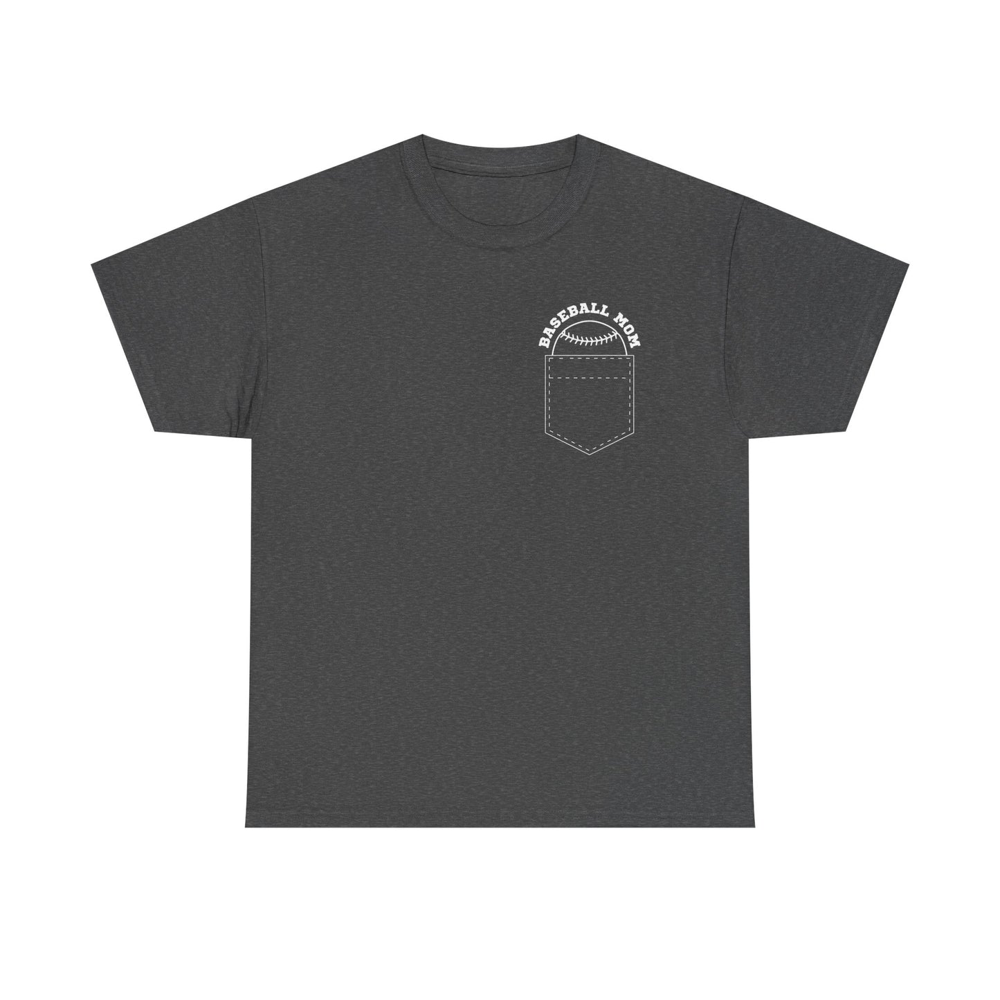 Baseball Mom Pocket Design T-Shirt