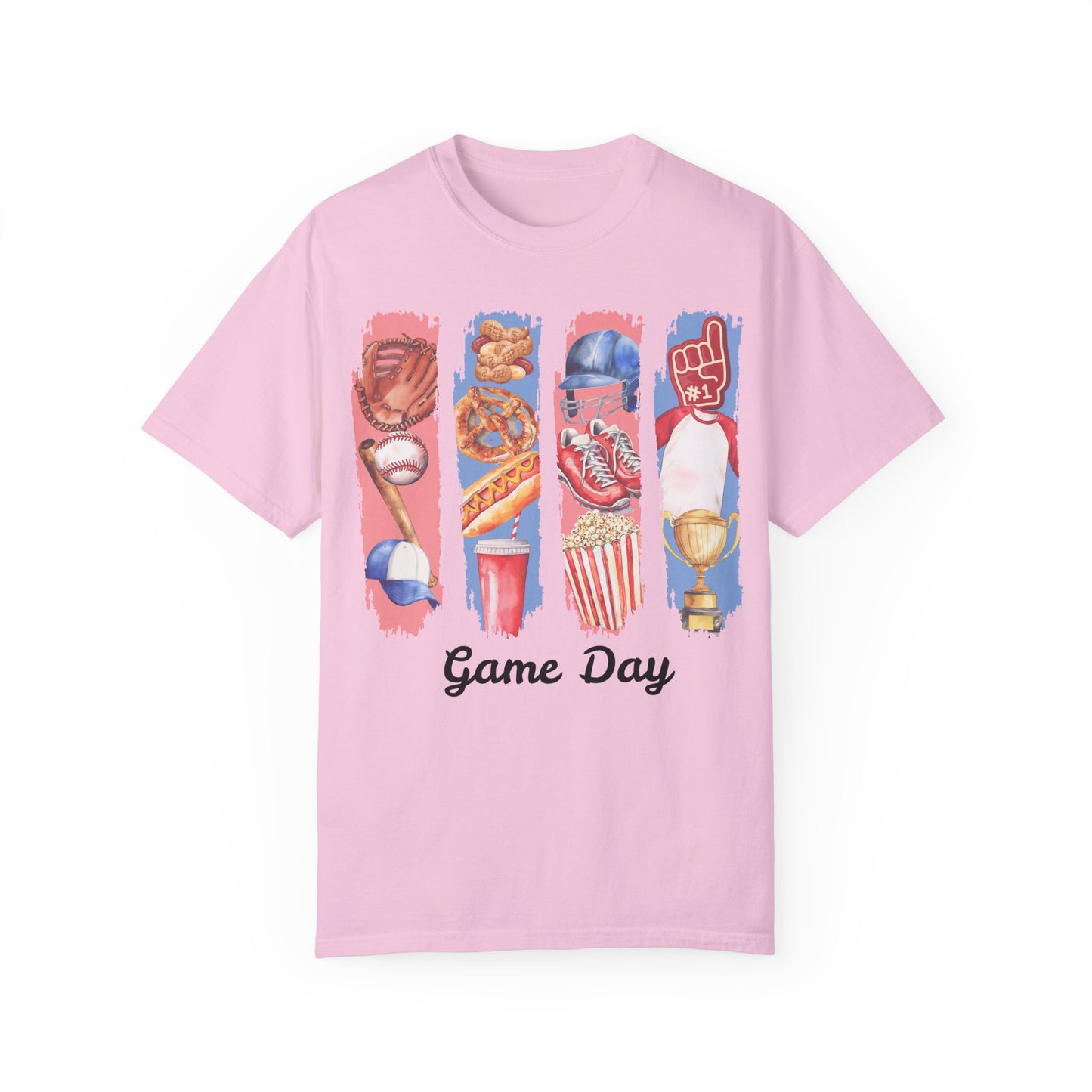Watercolor Baseball Game Day T-Shirt