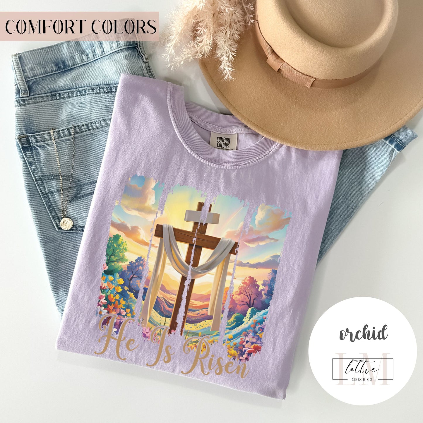 He Is Risen Watercolor T-Shirt