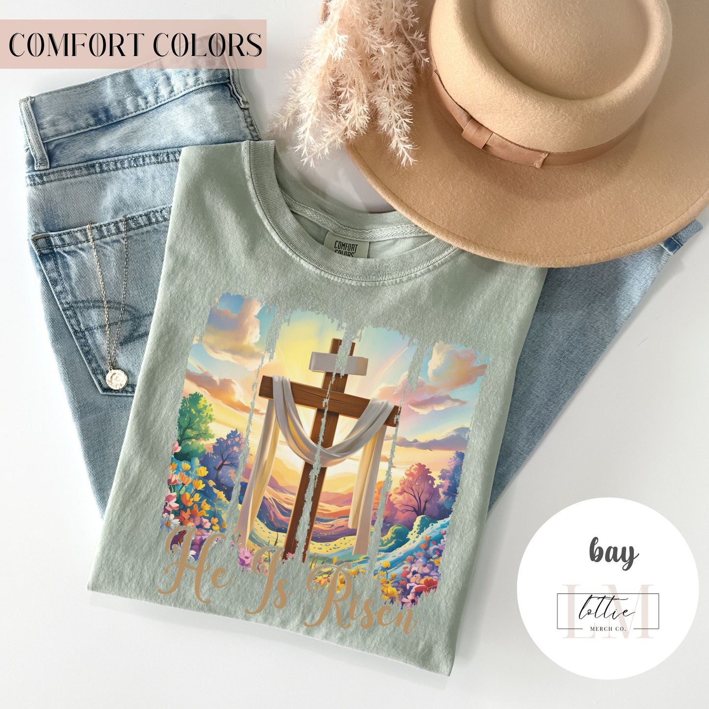 He Is Risen Watercolor T-Shirt